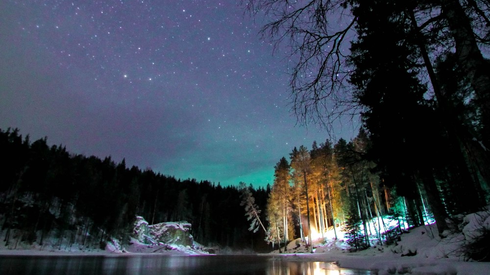 Noorderlicht in Ruka-Kuusamo.